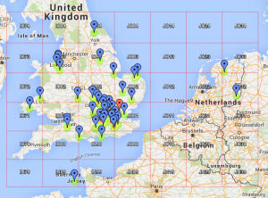 QSO Map - 2nd 70MHz RSGB Contest