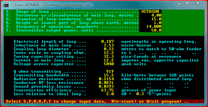 Magnetic Loop Software Calculator