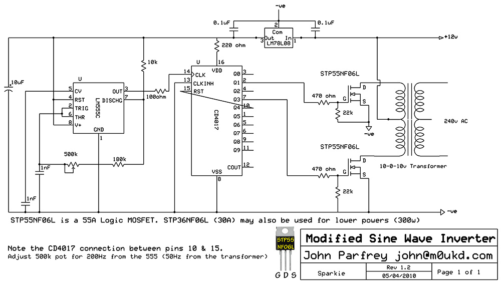 Sinusoidal Inverter Circuit Diagram - Pic Controlled 500w Modified Sine Wave Inverter - Sinusoidal Inverter Circuit Diagram